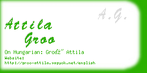 attila groo business card